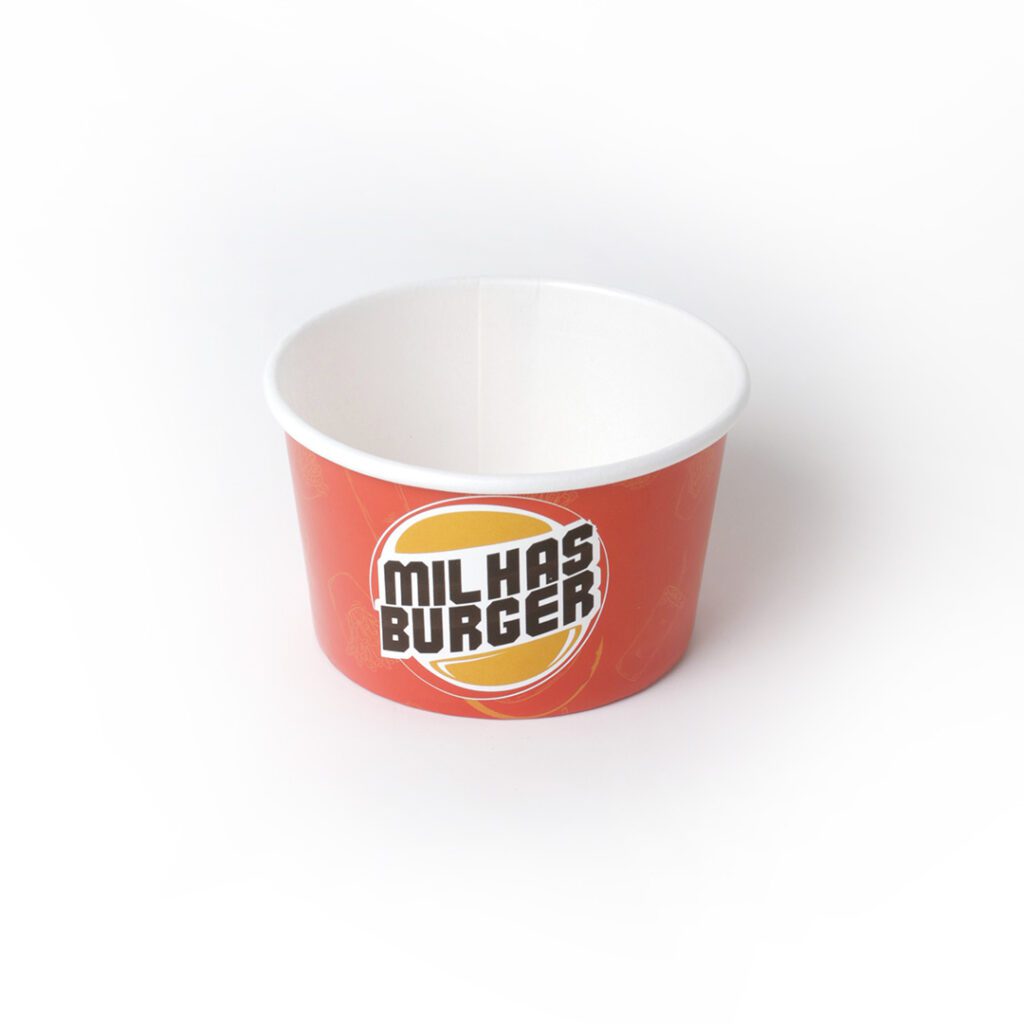 Pote de Papel Personalizado Milhas Burger